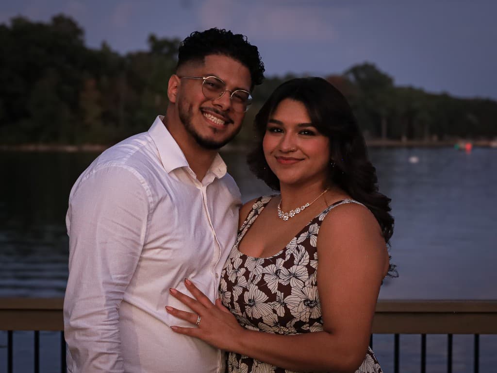 Mofeed with his partner at twilight